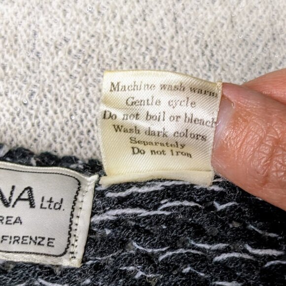 Vintage 80s Geometric Grandpa Sweater Size M Chunky Dad Knit Top - Picture 7 of 8